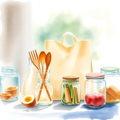 set of kitchen utensils