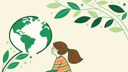 flat background for earth day celebration