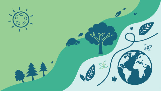 flat background for earth day celebration