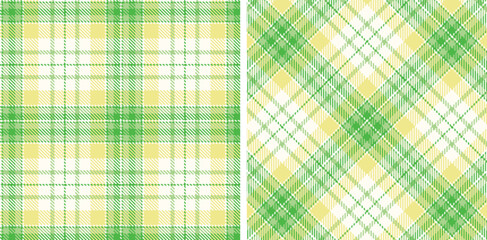 Spring Muted Very Light Pink & Bright Green Seamless Tartan Fabric Design