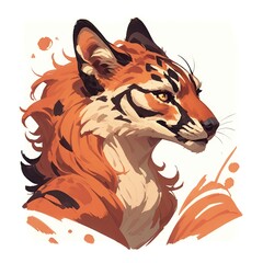 cartoon fox with a big smile