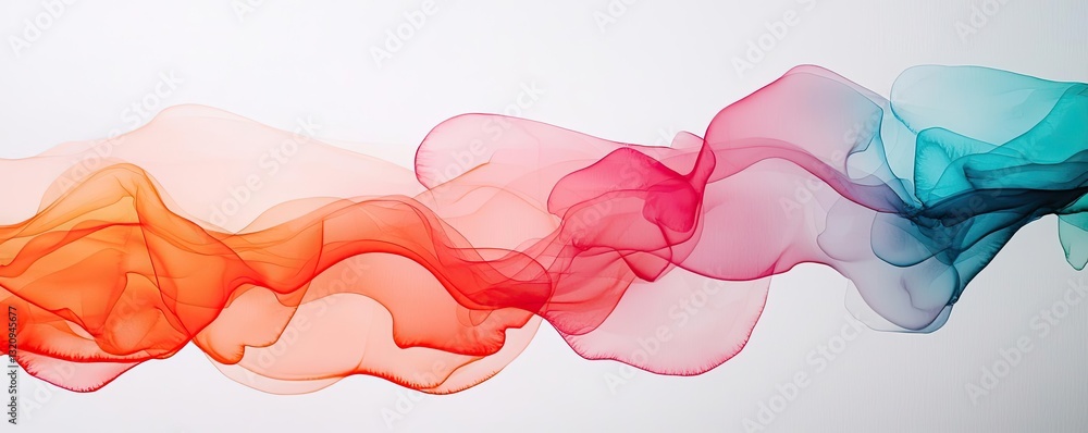 Aufkleber Ink illustration abstract background concept. Colorful abstract wave design with smooth gradients and flowing shapes for creative projects.