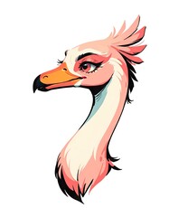 portrait of a goose illustration art