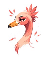head of an eagle cartoon illustration art
