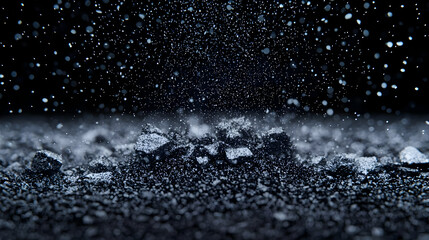 Fine Particles of Dust Rising in a Dramatic Dark Environment