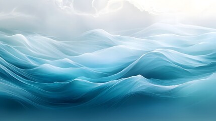 Soothing Abstract Ocean Waves Gradient Textured Background for Travel and Wellness Branding