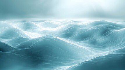Serene Ocean Inspired Gradient Waves with Soft Light Reflections for Luxury Travel and Wellness Branding
