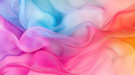 Fototapeta premium Vibrant color art abstract background concept. Colorful fabric patterns blending seamlessly in a pleasing abstract design.