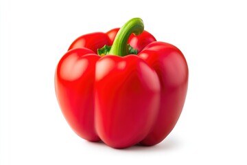 Red Paprika Pepper Isolated with Clean White Background