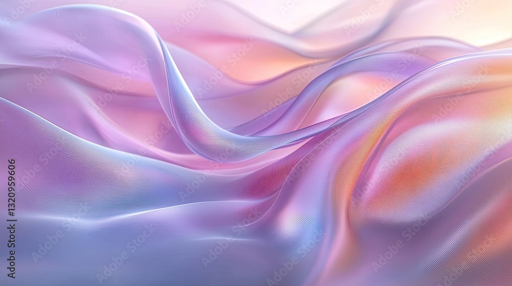 Poster pastel color illustration abstract background idea. soft flowing fabric in pastel colors creates an 
