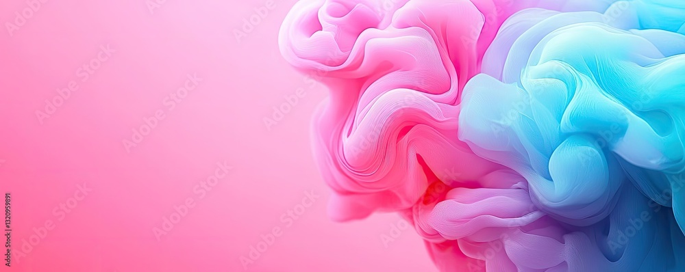 Poster pastel color illustration abstract background idea. abstract colorful smoke background in pink and b