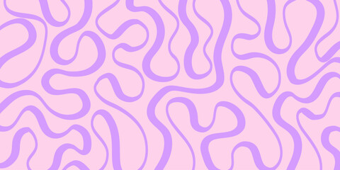 Cool Abstract Psychedelic Groovy Pattern Art. Y2k Trippy Texture Vector Design. Wavy Background.