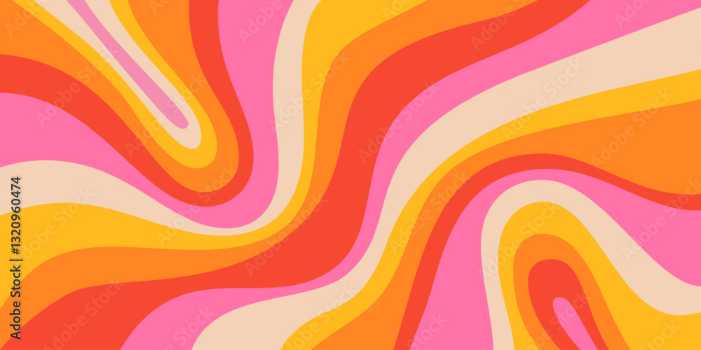 Aufkleber cool y2k abstract colorful wavy texture vector design art. groovy psychedelic rainbow pattern. tripp