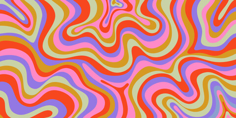 Cool Y2k Abstract Colorful Wavy Texture Vector Design Art. Groovy Psychedelic Rainbow Pattern. Trippy Pop Art illustration.