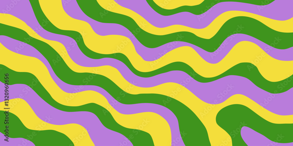 Poster Cool Y2k Abstract Colorful Wavy Texture Vector Design Art. Groovy Psychedelic Rainbow Pattern. Trippy Pop Art illustration.