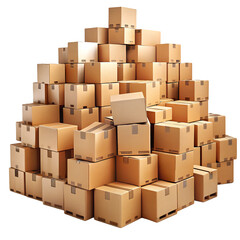 Fototapeta premium cardboard boxes on white background