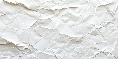 Obraz premium Crumpled White Paper Texture Creating Abstract Patterns for Creative Backgrounds