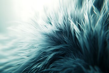 Softness unveiled: An ethereal macro shot of textured blue feathers
