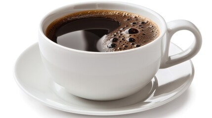 Fototapeta premium Espresso: A concentrated, dark brown coffee brewed with high pressure, providing a strong, bold flavor that's perfect for coffee enthusiasts seeking intensity. 