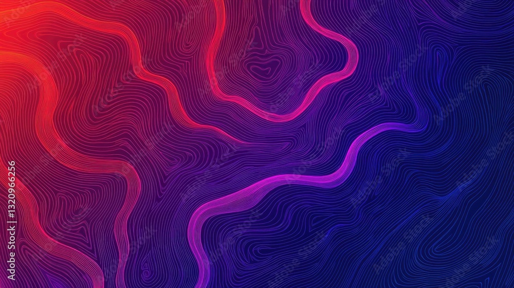 Poster Vibrant color art abstract background concept. Abstract colorful wave patterns creating a vibrant digital artwork.