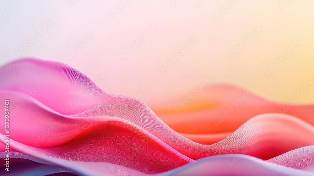 Poster Vibrant color art abstract background concept. Colorful wave patterns create a fluid, abstract background for artistic design.