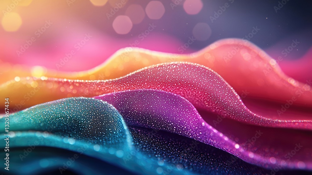 Poster vibrant color art abstract background concept. colorful waves of light and texture create a dreamy, 