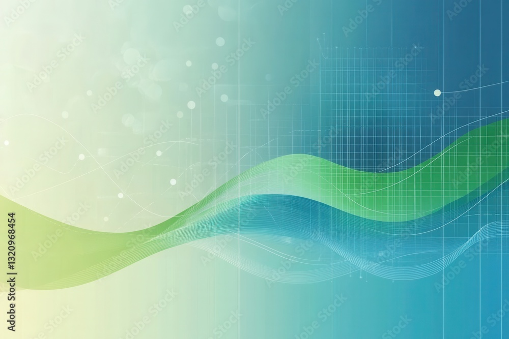 Poster dynamic background showcasing intersecting trend lines merging into a data grid, representing politi