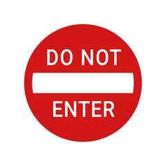 Do not enter road sign isolated png
