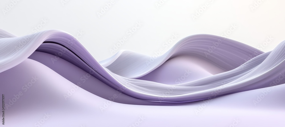 Aufkleber abstract lavender gray to soft violet gradient, delicate and gentle wave texture pattern background