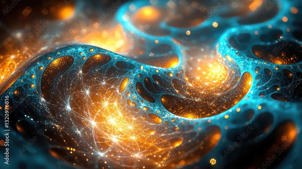 Poster vibrant color art abstract background concept. an abstract representation of cosmic energy with vibr