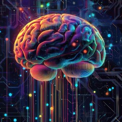 Fototapeta premium AI powered neural processing