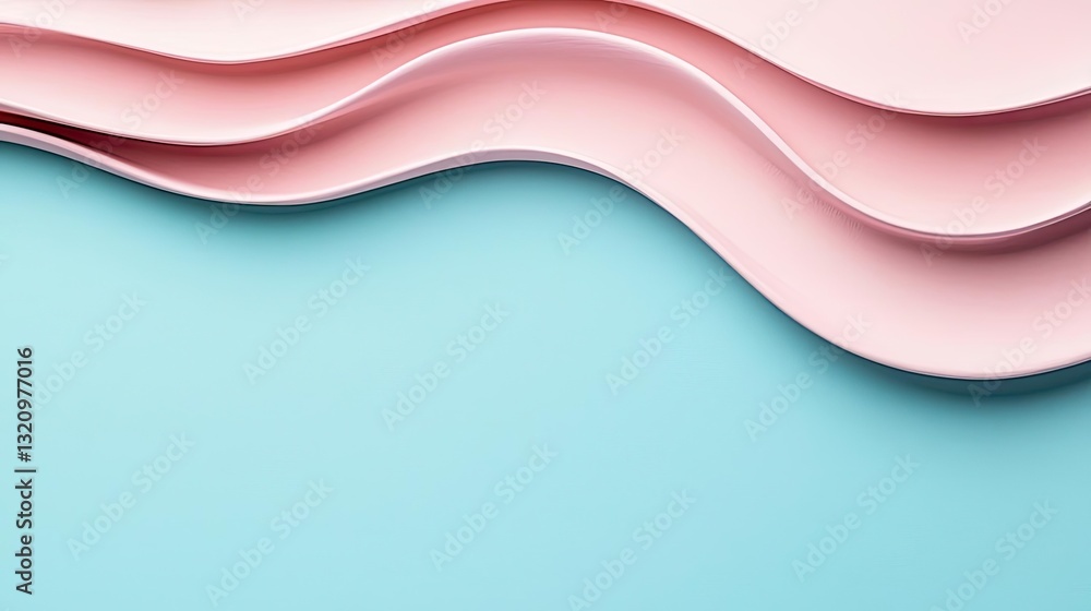 Poster pastel color illustration abstract background idea. soft pastel waves create a soothing backdrop, id