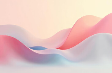 Geometric shapes, gradients, pastel backgrounds. Clean lines, neutral colors