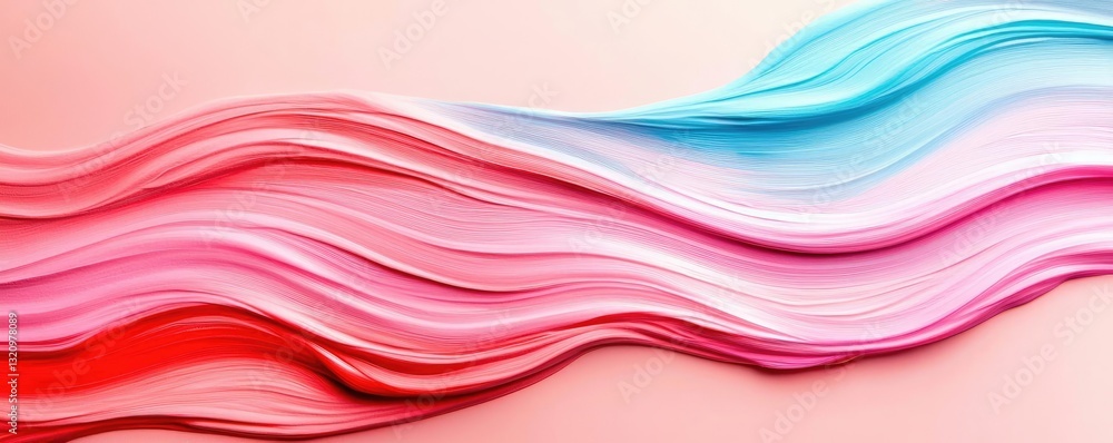 Poster pastel color illustration abstract background idea. a vibrant blend of soft waves in pink and blue h