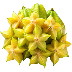 Starfruit Carambola Heap Isolated on White Background
