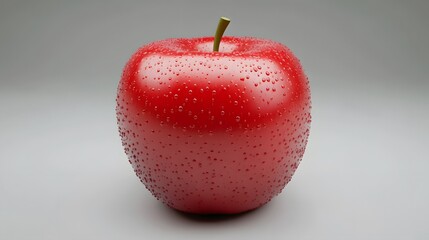 red apple on white background