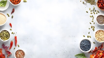 spices and herbs on the board