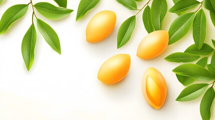 easter eggs on white background