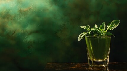 glass of water with mint