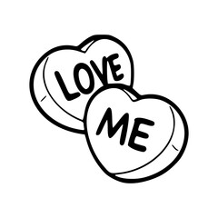 sweet love message candy graphic