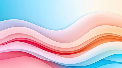 Obraz premium Pastel color illustration abstract background idea. Abstract composition of smooth wave shapes in pastel colors for creative design.