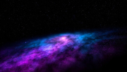 Obraz premium Abstract galaxy smoke fog purple-blue light in the galaxy with gradient colors on black background.