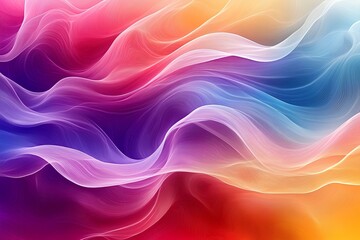 abstract colorful background with waves. Generative AI