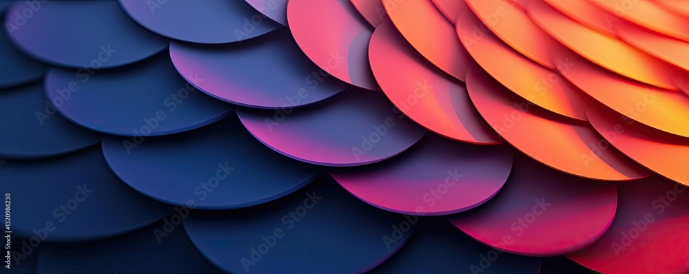 Aufkleber Vibrant color art abstract background concept. Colorful, abstract overlapping shapes creating a dynamic visual pattern and texture.