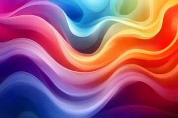 abstract colorful background with waves. Generative AI