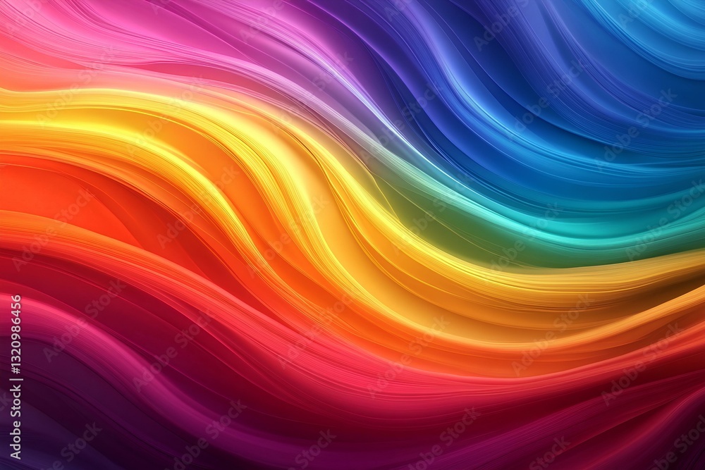 Wall mural abstract colorful background with waves. generative ai