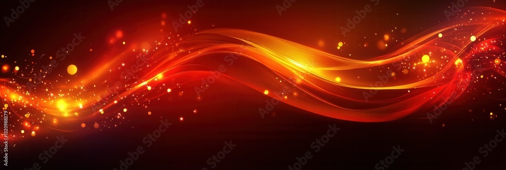 Poster dynamic fire-inspired background featuring deep red and orange flames with glowing embers and intens