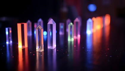 Colorful Lights on a Black Background &ndash; A Vibrant and Bold Design