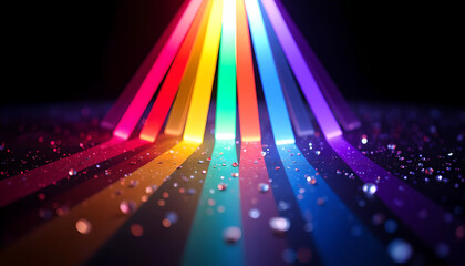 Abstract Background with Rainbow &ndash; A Vibrant and Colorful Design