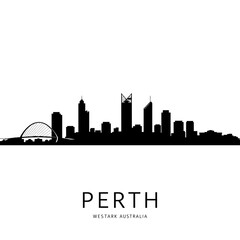Naklejka premium Silhouette of Perth - Modern Graphic Design